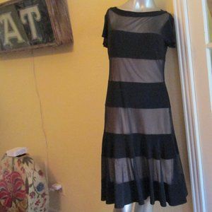 Joseph Ribkoff Black Peek A Boo Lined Dress Classy